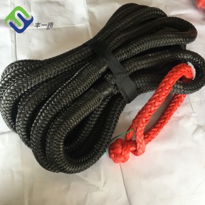 Black Colour Nylon Recovery Offroad 4 × 4 ATV Kinetic Towing Strap Chingwe