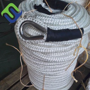70 mm 8 pramenů Nylon Polyamidové lano bílé barvy s vysokou pevností