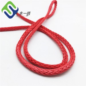 28mmx200m 12 Strand Iliyogawanywa UHMWPE Kamba HMPE Kwa Usafirishaji wa Baharini