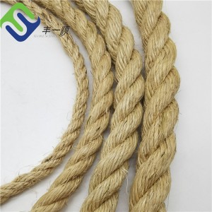 Onye nrụpụta China 3 Strand Twist Natural Sisal Rope Mpempe eriri