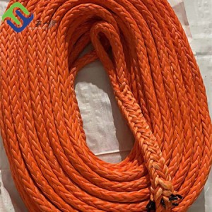 12 нитей естественного цвета UHMWPE плетеная швартовная веревка Spectra 40 мм/50 мм/60 мм