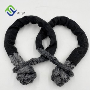 10mm Sentetîk UHMWPE Soft Rope Recovery Towing Shackle