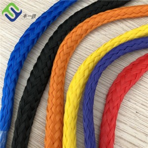 10 mm x 200 m polyethyleen hol gevlochten touw met groen/oranje/zwart