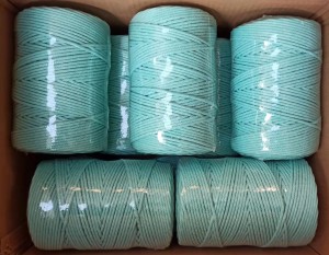 Corda colorida de algodão trançado de 4 fios para loja na Amazon ou atacado
