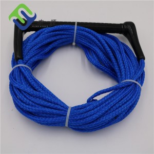 10mmx25m Modrá farba PE duté pletené Wakeboardové lano na surfovanie