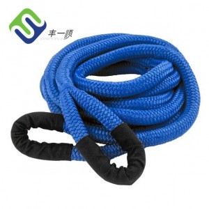 High quality car accessories braided nylon tow rope recovery kinetic rope