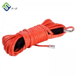 UHMWPE Winch Rope សំយោគ 10mm Electric Winch Rope 30m with Hook