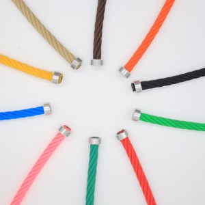 6 strand PP kawat baja kombinasi tali pikeun alat-alat olahraga tempat kaulinan kids