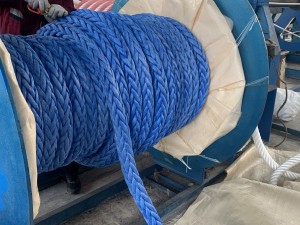 Marine Mooring Rope 50mm 12 Strand UHMWPE Yakakwirira Simba Mudziyo Wokudhonza Tambo