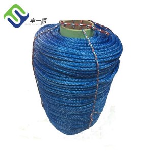 Parduodama mėlyna aukšto stiprinimo 12 vijų Uhmwpe hmpe virvė