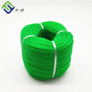 16 Strand Hollow Braided Green Agba 10mm/16mm PE Polyethylene Rope Emere na China