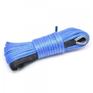 طناب وینچ مصنوعی رنگارنگ 10mm/12mm/16mm UHMWPE با بند انگشت