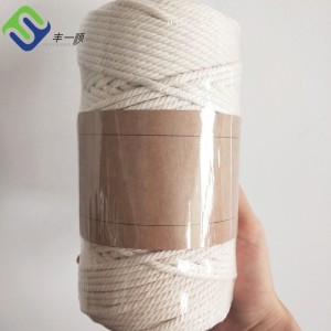 Pure Natural 3 Strand Twisted Cotton Rope 3mm 4mm 5mm Dijual