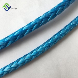 Modra visoko ojačana 12-nitna vrv Uhmwpe hmpe naprodaj