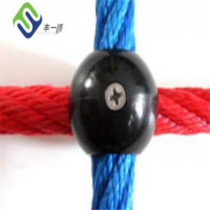 Connecteur croisé solide en plastique coloré pour les garnitures de corde de terrain de jeu