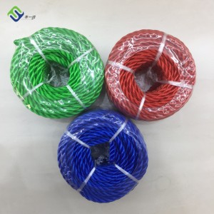 UV reziste 3 strand trese 6mm Polyethylene anbalaj kòd PE kòd lapèch