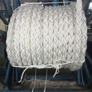 Σχοινί θαλάσσιας πρόσδεσης πολυπροπυλενίου 8 σκελών 64 mm με θραύση 45 τόνων
