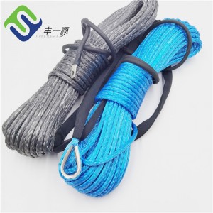 Высокопроизводительная 12-прядная плетеная синтетическая веревка UHMWPE для лебедки
