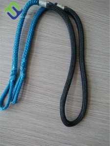 Blue UHMWPE XII Strands Spectra Spliced ​​Funem 8mm Cum Fortitudo