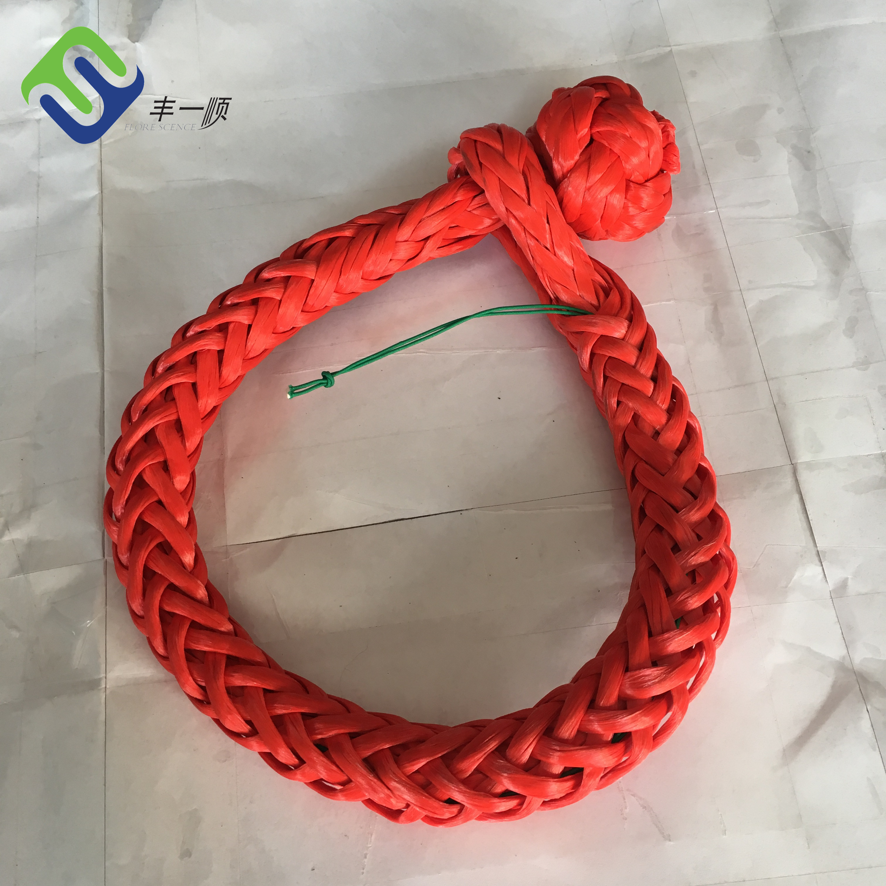 Chinese Professional 6mm Pp Rope - 12 Strand Braided Synthetic UHMWPE Soft Rope Shackle With High Breaking  – Florescence