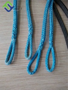 Blue UHMWPE XII Strands Spectra Spliced ​​Funem 8mm Cum Fortitudo