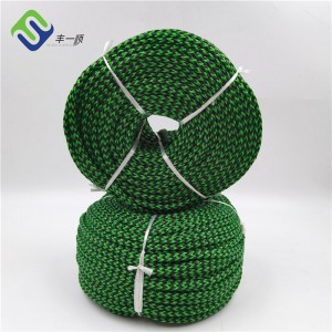 Viacfarebné 3/8 palcov x 1000 stôp 16 prameňov 10 mm duté pletené polyetylénové PE lano