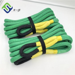 ດຳ 7/8inch*20ft 22mm*6m Kinetic Recovery Rope Nylon Braided Double Braided