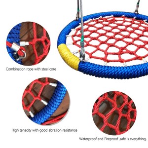 Hot Sale Kombînasyona Polyester Steel Wire Core Rope Swing Ji bo Playground