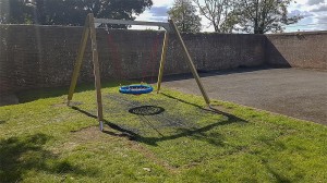 100cm/120cm Customized Color Playground Round Basket Swing para sa Backyard